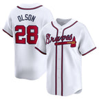 Atlanta Braves #28 Matt Olson White AmberGomez Home Limited Player Jersey