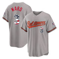 Baltimore Orioles #3 Taylor Ward Player Gray AmberGomez USA 250 Fourth of July Home Game Stitched Jerseys