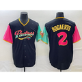 San Diego Padres #2 Xander Bogaerts 2022 Black AmberGomez City Connect Cool Base Stitched Jersey
