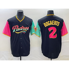 San Diego Padres #2 Xander Bogaerts 2022 Black AmberGomez City Connect Cool Base Stitched Jersey