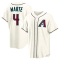 Arizona Diamondbacks #4 Ketel Marte Cream AmberGomez Home Replica Jersey