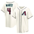 Arizona Diamondbacks #4 Ketel Marte Cream AmberGomez Home Replica Jersey