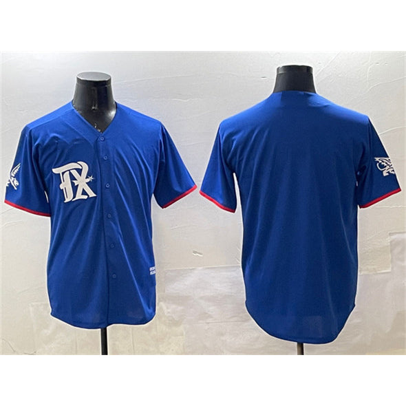 Texas Rangers Blank Royal AmberGomez City Connect Stitched Jersey
