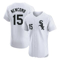 Chicago White Sox #15 Sean Newcomb Player White AmberGomez Stripe Limited Elite Home Stitched Jerseys