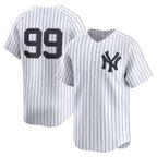 New York Yankees #99 Aaron Judge White AmberGomez Home Limited Player Jersey