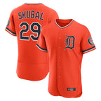 Detroit Tigers #29 Tarik Skubal Player Orange AmberGomez Limited Elite Home Stitched Jerseys