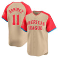 Cleveland Guardians #11 Jose Ramirez Player Cream AmberGomez American League All-Star Limited Home Stitched Jerseys