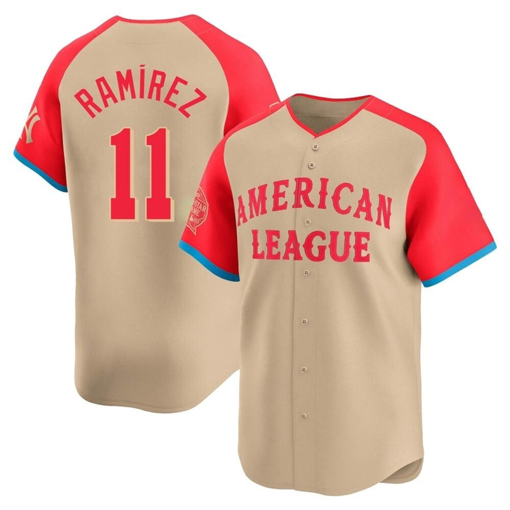 Cleveland Guardians #11 Jose Ramirez Player Cream AmberGomez American League All-Star Limited Home Stitched Jerseys