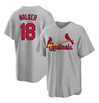 St. Louis Cardinals #18 Jordan Walker Grey AmberGomez Cool Base Stitched Jersey