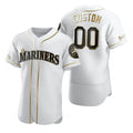 Custom Seattle Mariners White AmberGomez Stitched Flex Base Golden Edition Jersey