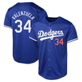 Los Angeles Dodgers #34 Fernando Valenzuela Player Royal AmberGomez Limited World Series Stitched Jerseys