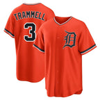 Detroit Tigers #3 Alan Trammell Player Orange AmberGomez Home Game Stitched Jerseys