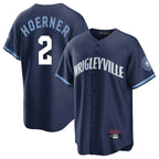 Chicago Cubs #2 Nico Hoerner Player Navy AmberGomez City Connect Home Game Stitched Jerseys