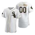Custom Chicago White Sox White AmberGomez Stitched Flex Base Golden Edition Jersey