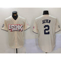 New York Yankees #2 Derek Jeter Cream AmberGomez Limited Stitched Jersey 2
