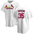 St. Louis Cardinals #35 Brandon Crawford White AmberGomez Cool Base Stitched Jersey