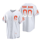 Custom San Francisco Giants White AmberGomez 2021 City Connect Cool Base Jersey