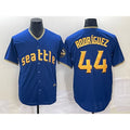 Seattle Mariners #44 Julio Rodriguez Blue AmberGomez 2023 City Connect Cool Base Stitched Jersey
