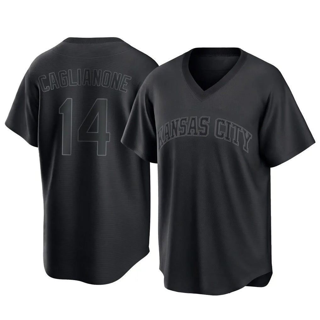 Kansas City Royals #14 Jac Caglianone Player Black AmberGomez Fashion Game Stitched Jerseys