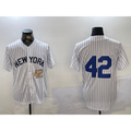 New York Yankees #42 Jackie Robinson White AmberGomez Cool Base Stitched Jerseys