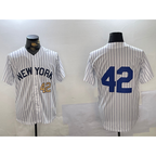 New York Yankees #42 Jackie Robinson White AmberGomez Cool Base Stitched Jerseys