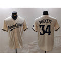 Minnesota Twins #34 Kirby Puckett Cream AmberGomez Cool Base Stitched Jersey