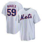 New York Mets #59 Sean Manaea White AmberGomez Home Replica Jersey