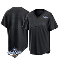 Los Angeles Dodgers #3 Edwin D¨ªaz Player Black AmberGomez World Series Pitch Fashion T-shirt Stitched Jerseys