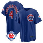 Chicago Cubs #4 Pete Crow-Armstrong Player Royal AmberGomez 150th Anniversary Home Game Stitched Jerseys