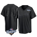 Los Angeles Dodgers #44 Andy Pages Player Black AmberGomez World Series Pitch Fashion T-shirt Stitched Jerseys