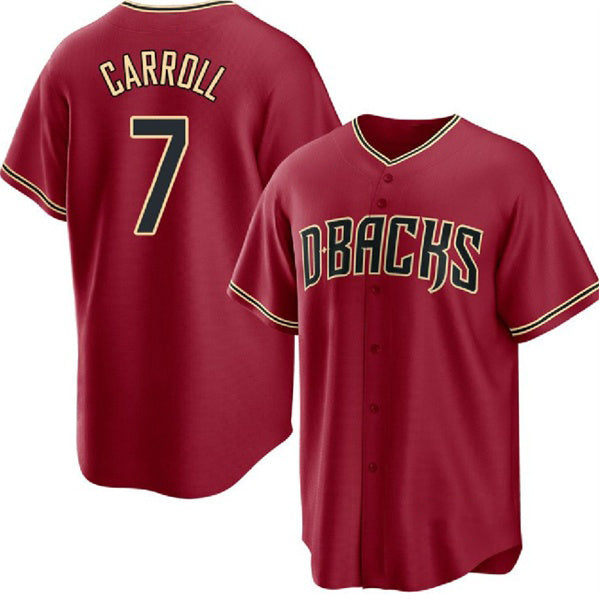 Arizona Diamondbacks #7 Corbin Carroll Red AmberGomez Cool Base Stitched Jersey