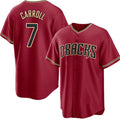 Arizona Diamondbacks #7 Corbin Carroll Red AmberGomez Cool Base Stitched Jersey