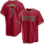 Arizona Diamondbacks #7 Corbin Carroll Red AmberGomez Cool Base Stitched Jersey