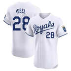 Kansas City Royals #28 Kyle Isbel Player White AmberGomez Alt Limited Elite Home Stitched Jerseys