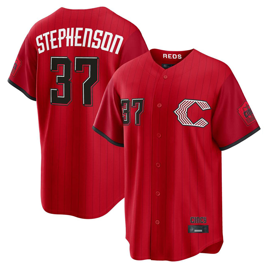Cincinnati Reds #37 Tyler Stephenson Player Red AmberGomez 2026 City Connect Home Game Stitched Jerseys
