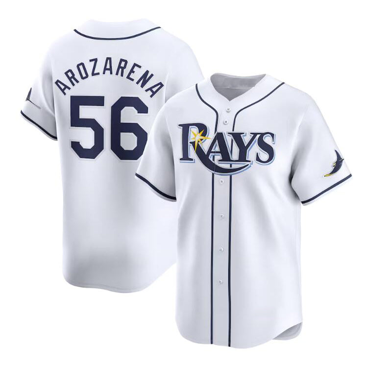 Tampa Bay Rays #56 Randy Arozarena White AmberGomez Home Limited Stitched Jersey