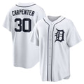 Detroit Tigers #30 Kerry Carpenter White AmberGomez Home Replica Jersey