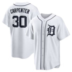 Detroit Tigers #30 Kerry Carpenter White AmberGomez Home Replica Jersey