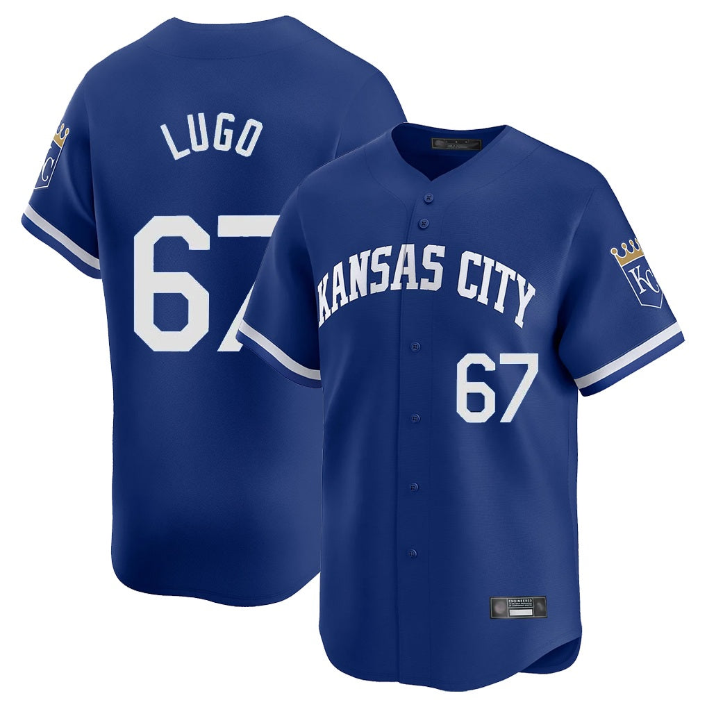 Kansas City Royals #67 Seth Lugo Player Royal AmberGomez Limited Home Stitched Jerseys