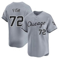 Chicago White Sox #72 Carlton Fisk Player Gray AmberGomez Road Limited Home Stitched Jerseys
