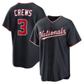 Washington Nationals #3 Dylan Crews Navy AmberGomez Alternate Replica Jersey