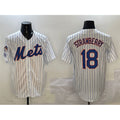 New York Mets #18 Darryl Strawberry White AmberGomez 2025 Spring Training Cool Base Stitched Jersey