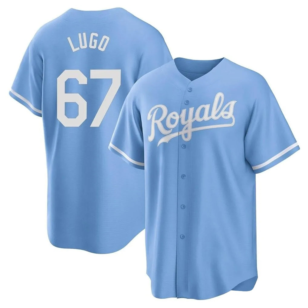 Kansas City Royals #67 Seth Lugo Player Light Blue AmberGomez Home Game Stitched Jerseys