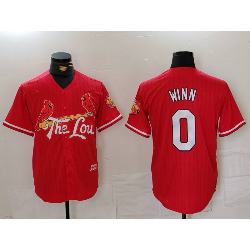 St. Louis Cardinals #0 Masyn Winn Red AmberGomez 2024 City Connect Limited Stitched Jersey