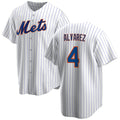 New York Mets #4 Francisco ¨¢lvarez White AmberGomez Cool Base Stitched Jersey