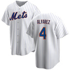 New York Mets #4 Francisco ¨¢lvarez White AmberGomez Cool Base Stitched Jersey