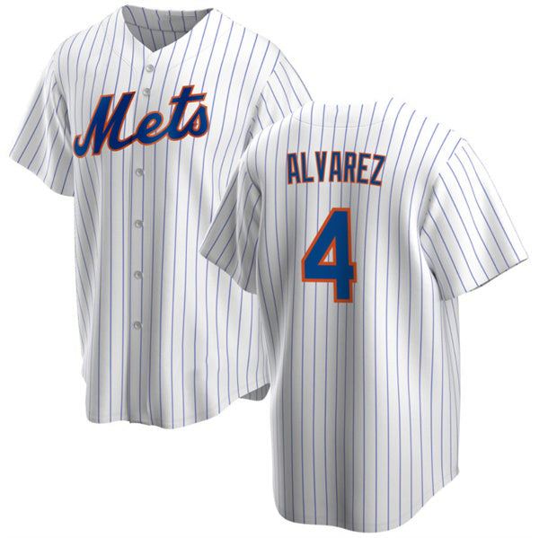New York Mets #4 Francisco ¨¢lvarez White AmberGomez Cool Base Stitched Jersey