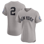 New York Yankees #2 Derek Jeter Gray AmberGomez Road 2020 Hall of Fame Induction Patch Elite Player Jersey