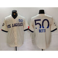 Brooklyn Dodgers #50 Mookie Betts Cream AmberGomez 2024 City Connect Limited Stitched Jersey
