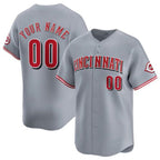 Custom Cincinnati Reds Active Player Gray AmberGomez Away Limited Stitched Jersey